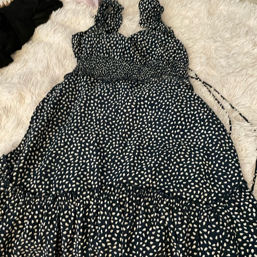 Summer dress navy patterned